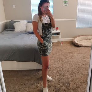 Camo overall dress